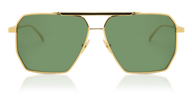 ?️ New Bottega Veneta BV1012S 004 Sunglasses - Gold Frame, Green Lenses Bottega Veneta BV1012S 004 Sunglasses - US main image 2