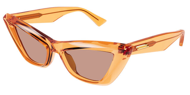 Bottega Veneta BV1101S 011 Cat Eye Transparent Orange  display picture 3