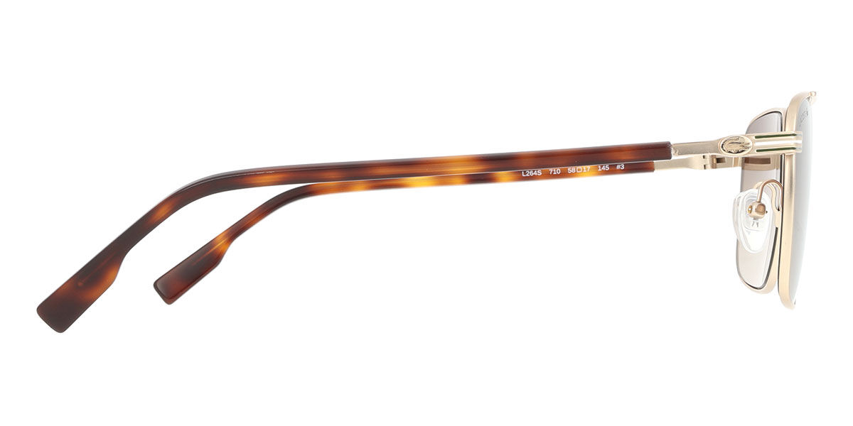 Lacoste L264S 710 Pilot Gold Sunglasses | SmartBuyGlasses US