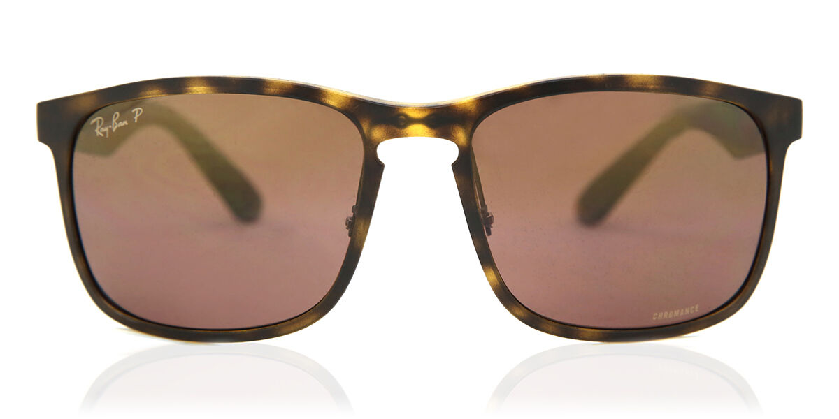 Ray-Ban RB4264 Chromance 894/6B Square Tortoiseshell Sunglasses