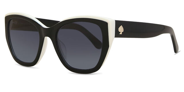 kate spade Black and White Women\'s Sunglasses with Black Gradient Lenses Kate Spade Sunglasses Women main image 4