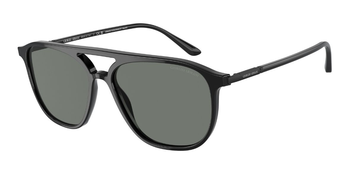 Giorgio Armani AR8179F Asian Fit 5001/1 Pilot Shiny Black