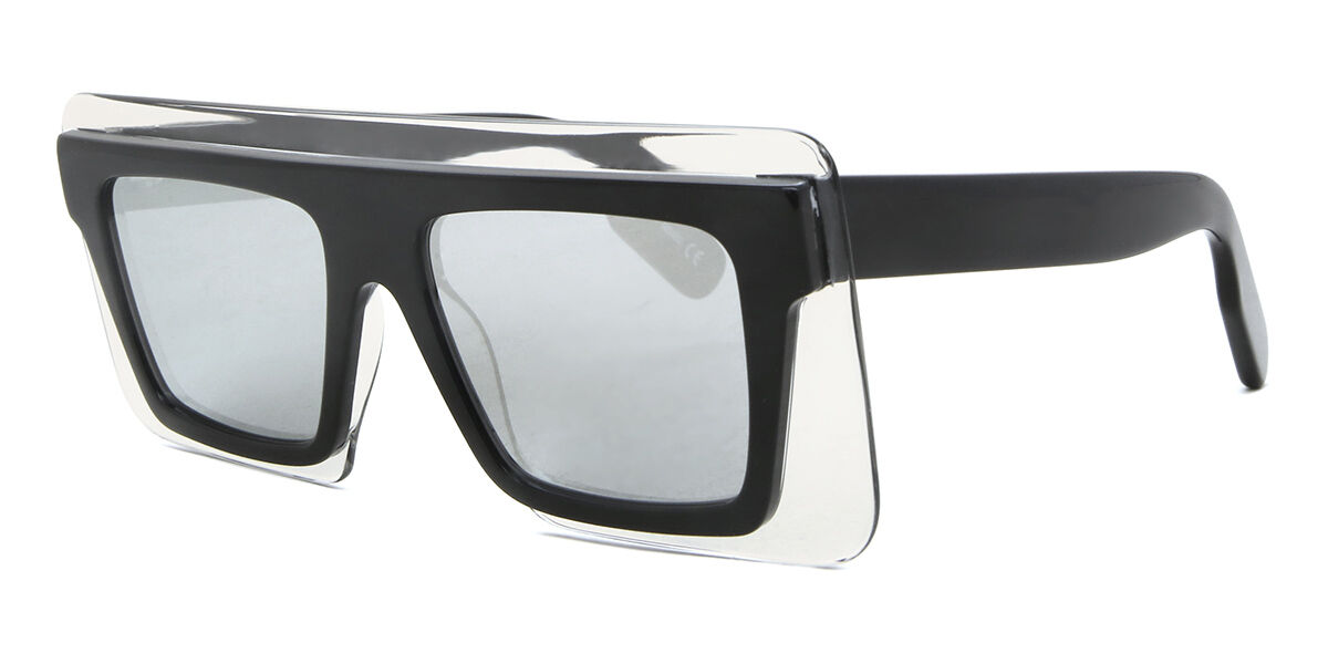 Kenzo KZ 40024I 01C Square Shiny Black Sunglasses | SmartBuyGlasses US