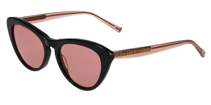 Ted Baker Black Cat-Eye Sunglasses with Pink Gradient Lenses ❌️❌️ Ted Baker Tierney sunglasses in black with  main image 4