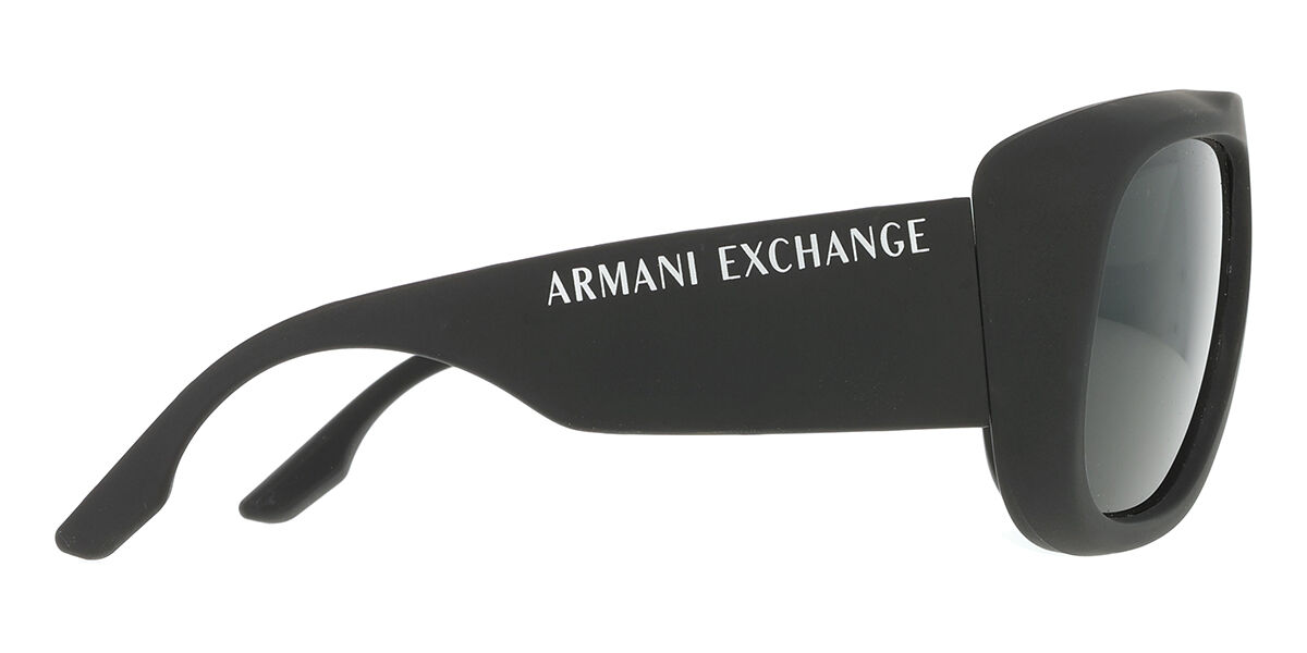 ムク　SAR アビスアイ Armani Exchange AX4143SU 808787 Oversized Matte Black Sunglasses