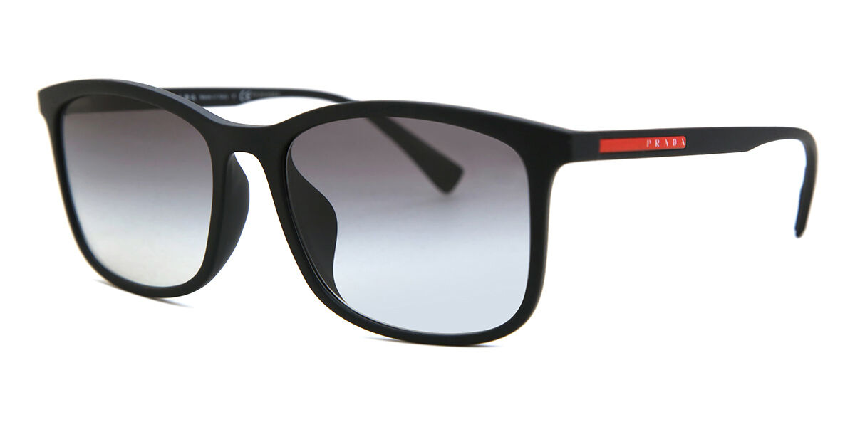 Prada Linea Rossa PS01TSF Asian Fit DG00A7 Square Black Sunglasses