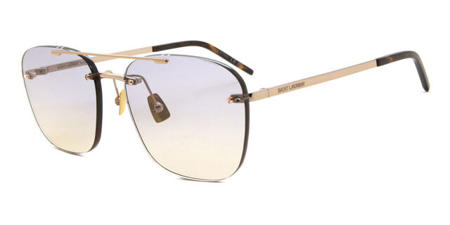 Saint Laurent SL 309 RIMLESS 004 Pilot Gold Sunglasses  display picture 1