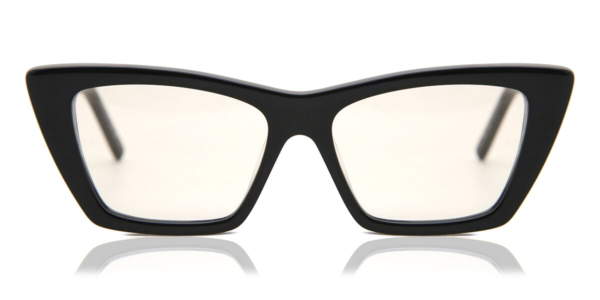 Saint Laurent SL 276 MICA 038 Cat Eye Shiny Black Sunglasses