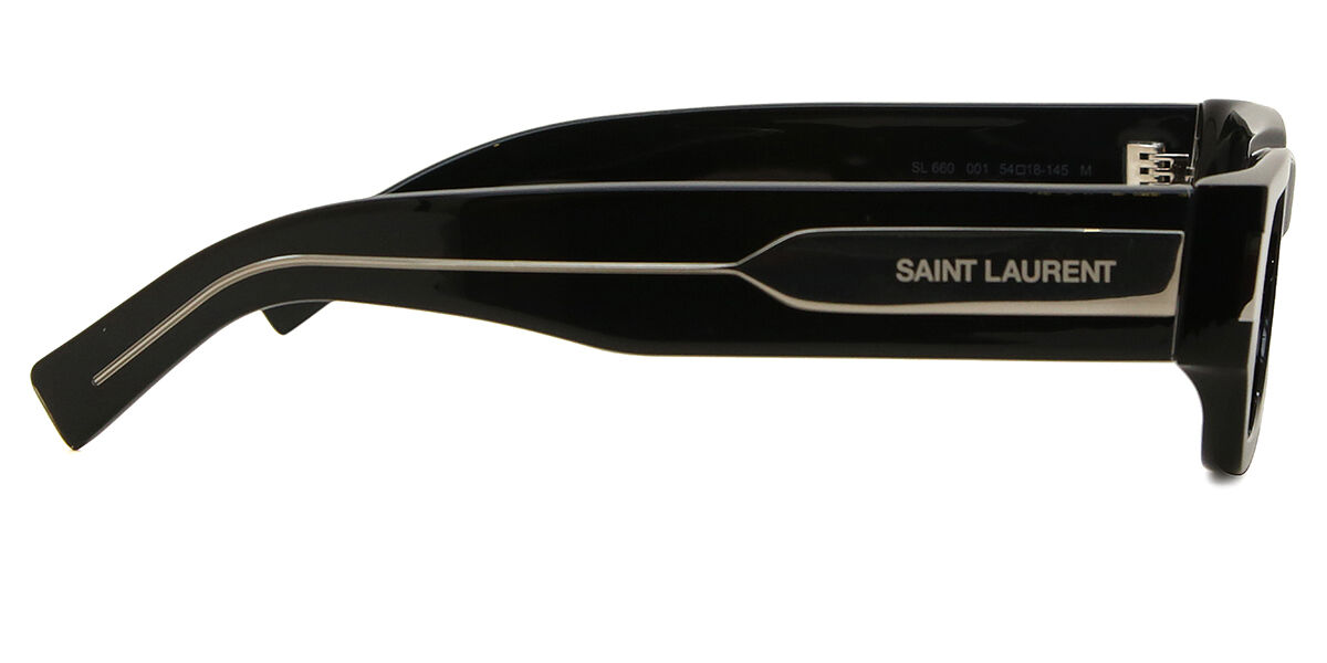 Saint Laurent SL 660 001 Rectangle Black Sunglasses