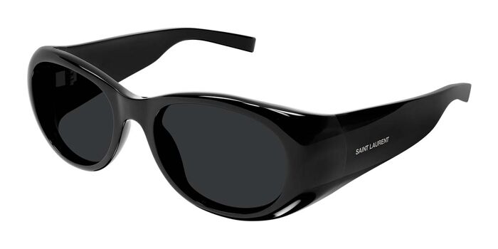 New Saint Laurent Sunglasses SL736 004 Clear Gray Eyewear SAINT LAURENT SHADE SL 736 SL736 Crystal Gray Oval Wrap  main image 2