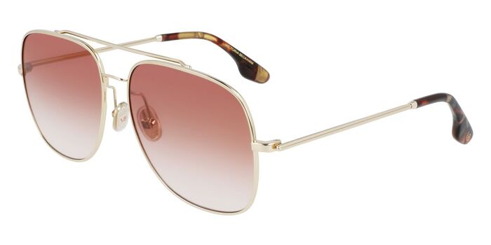 Victoria Beckham VB215S 700 Pilot Gold Sunglasses  display picture 3
