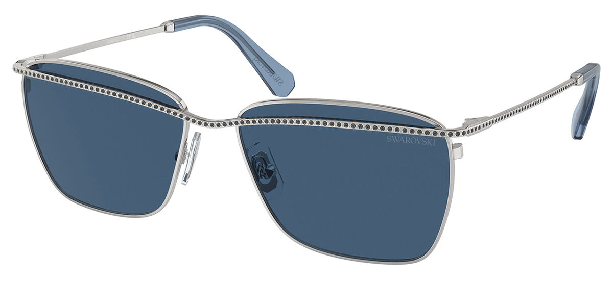 Swarovski SK7006 40116G Square Dark Silver Sunglasses