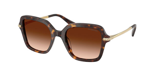 Swarovski Brown Tortoiseshell Oversized Sunglasses with Crystal Temples Swarovski Brown Tortoise with Crystal Detail Frame / Brown  main image 2