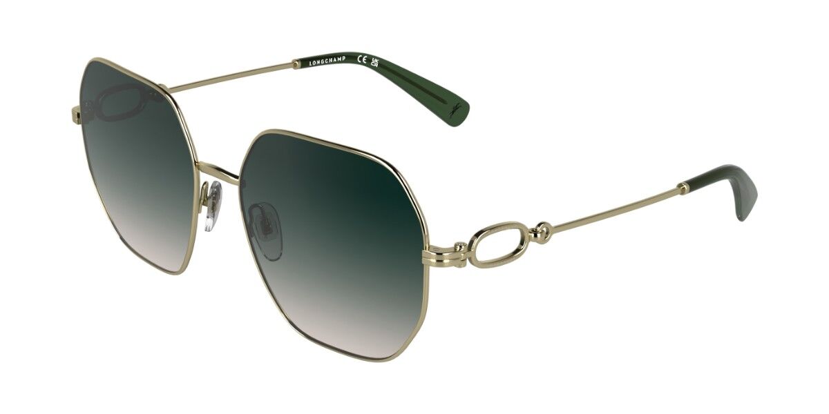 Longchamp LO187S 725 Geometric Antique Gold Sunglasses