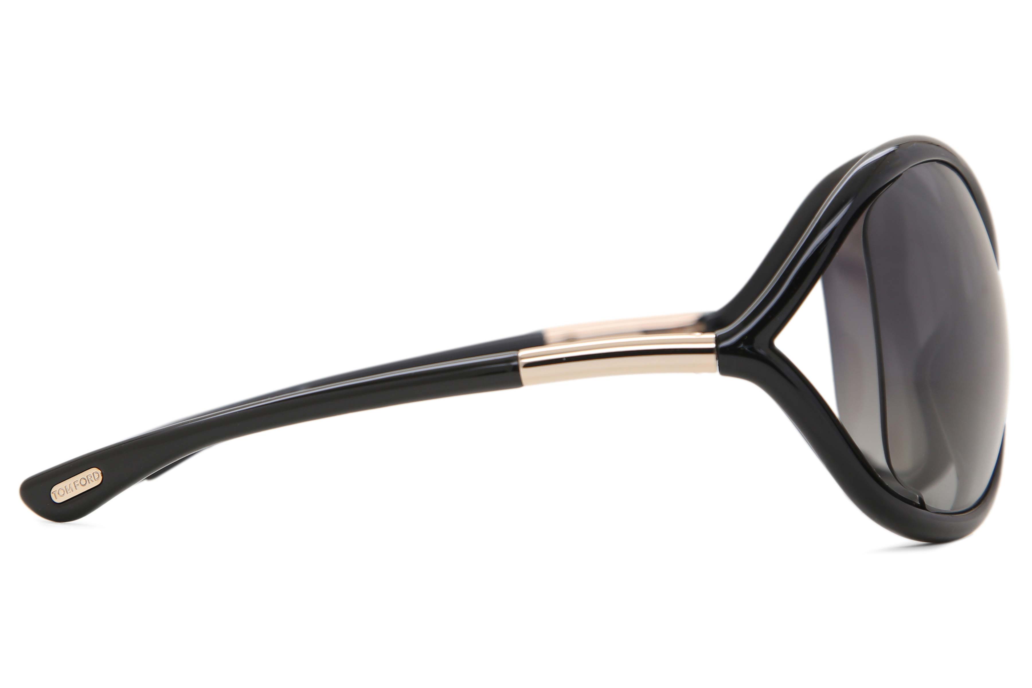 Tom Ford FT0009 WHITNEY Polarized 01D Oversized Black Sunglasses