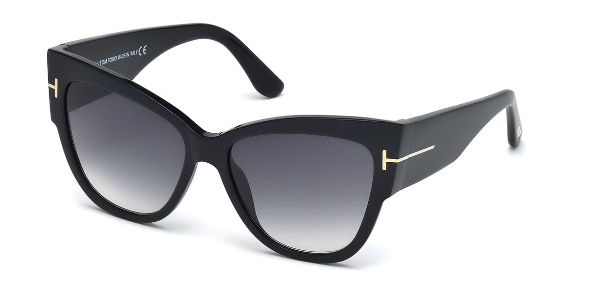 Tom Ford FT0371 ANOUSHKA 01B Cat Eye Black Sunglasses