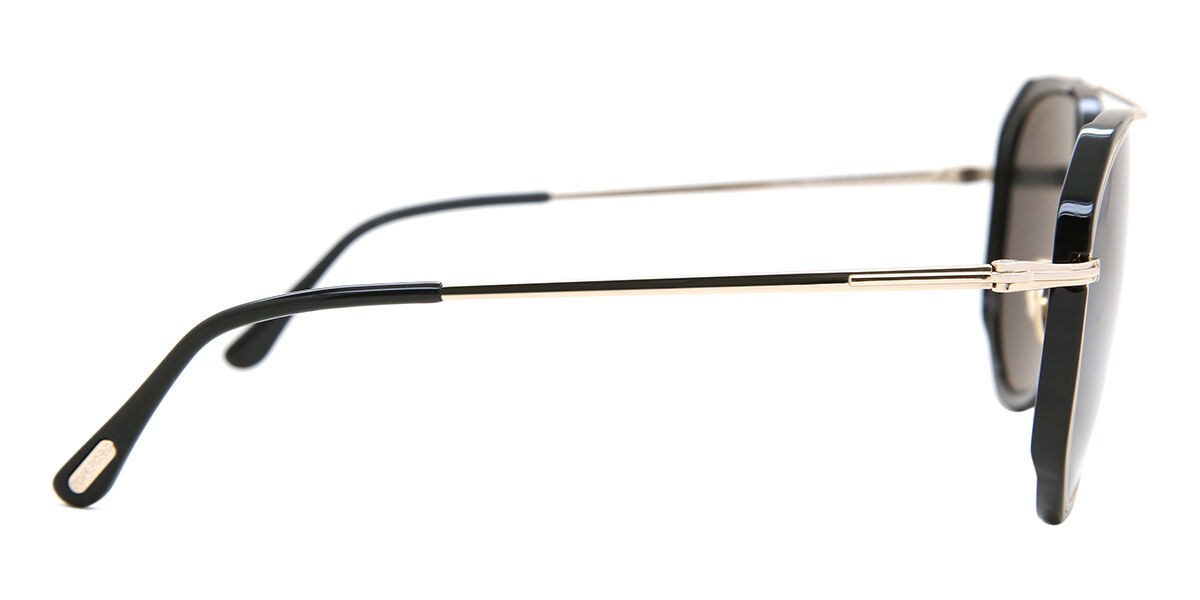 Tom Ford FT0749 VITTORIO 01A Pilot Shiny Black Gold Sunglasses