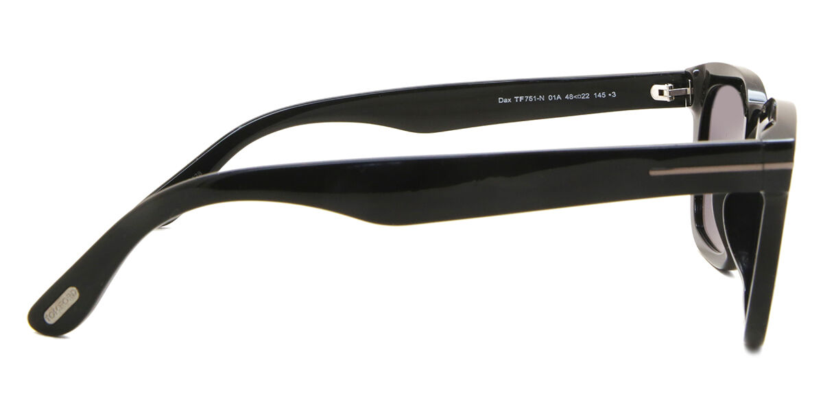 TOM Tom Ford FT0751-N DAX 01A Square Shiny Black Sunglasses