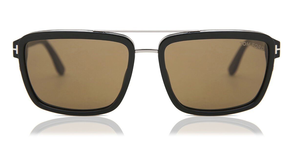 Tom Ford FT0882 Neughman 01E Pilot Shiny Black Sunglasses