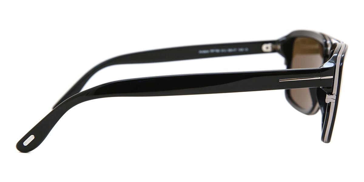 Tom Ford FT0780 ANDERS 01J Pilot Shiny Black Sunglasses