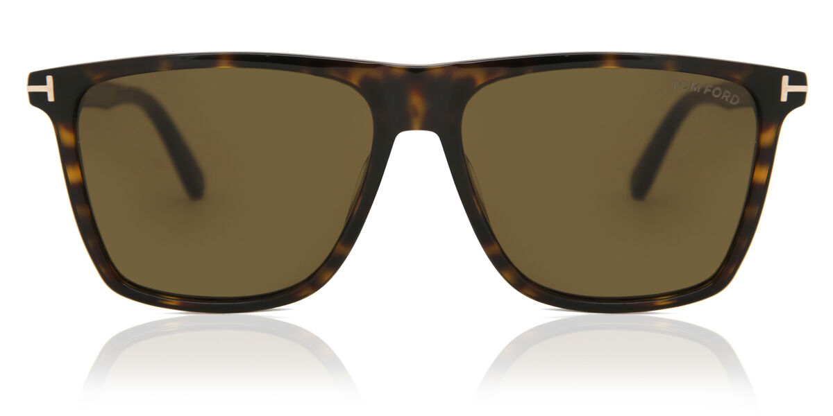 Tom Ford FT0832 Fletcher 01V Square Shiny Black Sunglasses