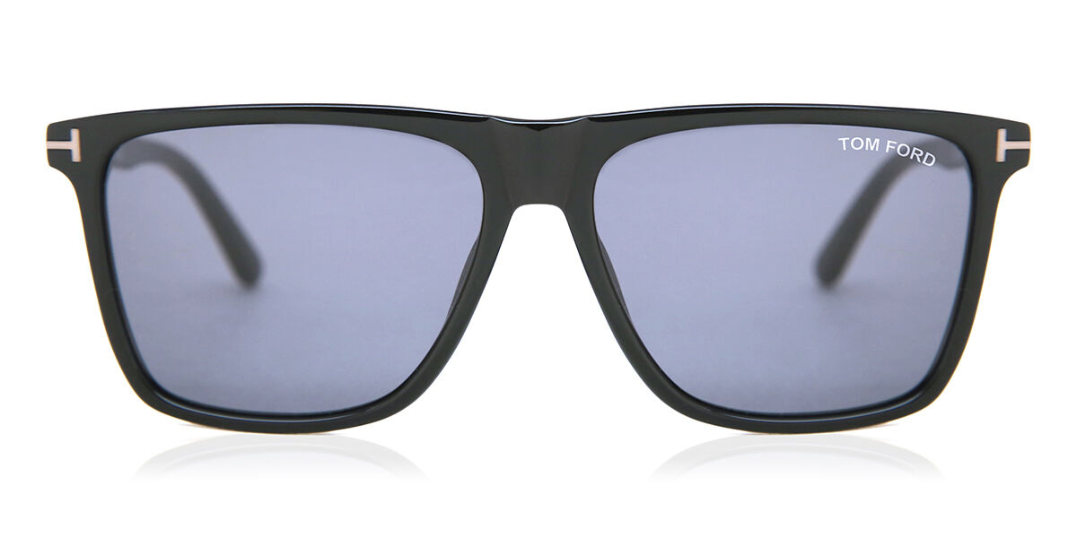 トムフォード Fletcher サングラス FT0832-N-59-01A Tom Ford FT0832-N FLETCHER 01A Square Shiny Black Sunglasses