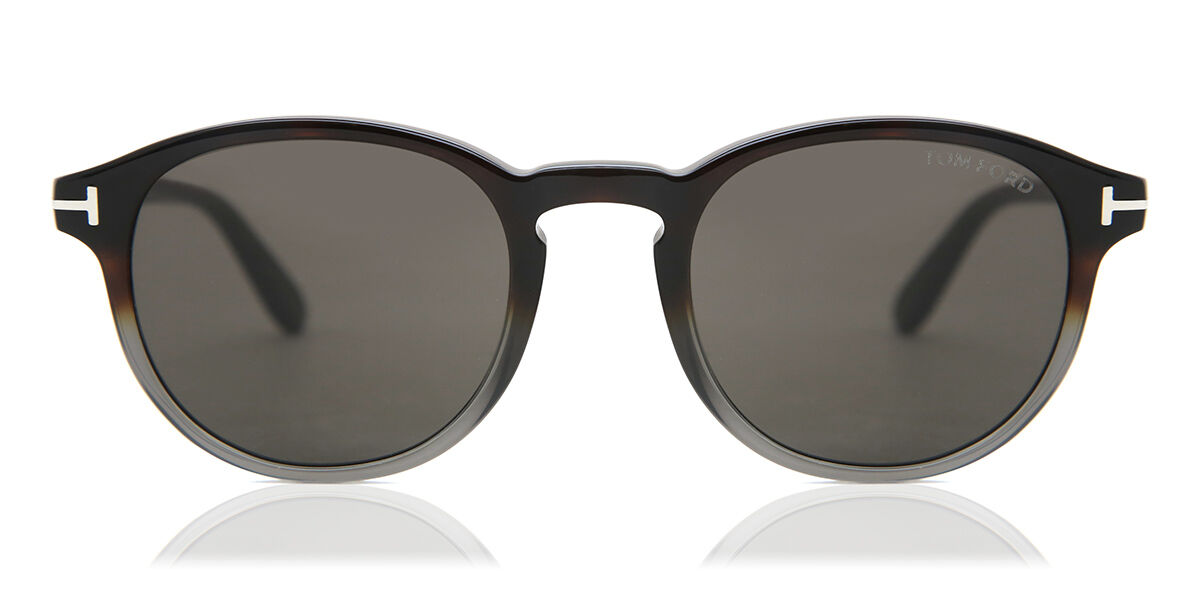 Tom Ford FT0834 DANTE 01A Oval Shiny Black Sunglasses
