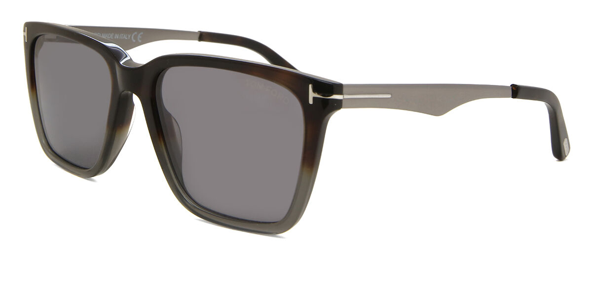 Tom Ford FT0862 GARRETT 56C Square Grey Tortoise Sunglasses