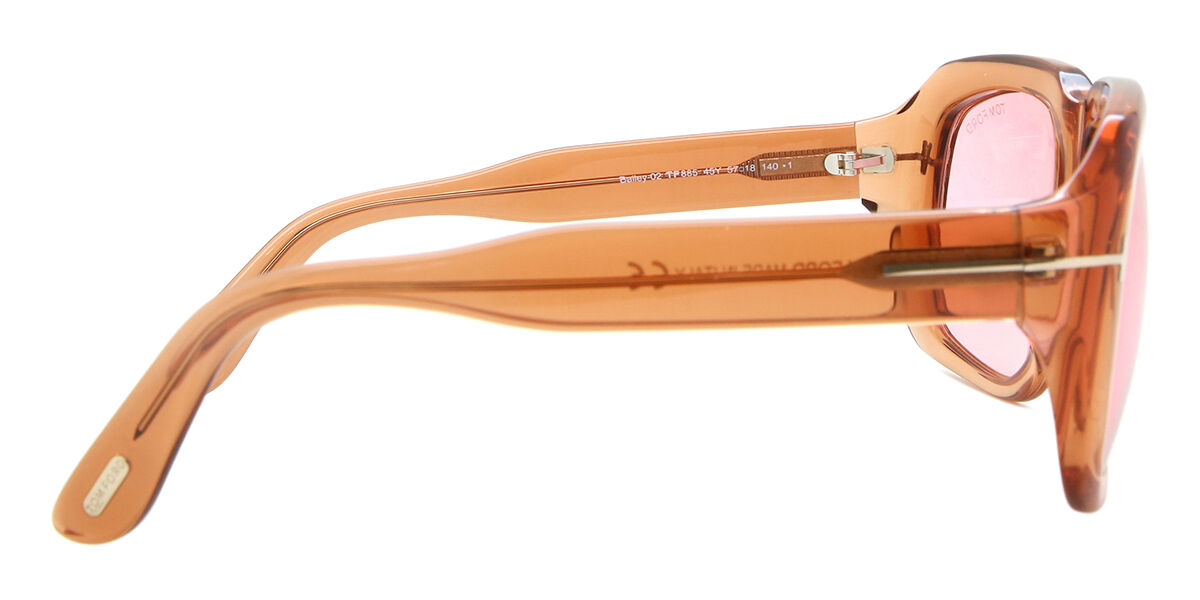 Tom Ford FT0885 BAILEY-02 45Y Square Transparent Brown Sunglasses