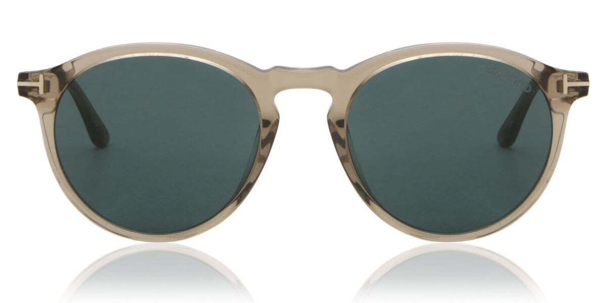 Tom Ford FT0904 AURELE 57V Oval Transparent Beige Brown Sunglasses