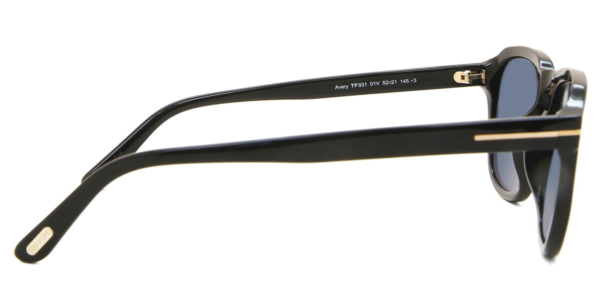 Tom Ford FT0931 AVERY 01V Square Glossy Black Sunglasses