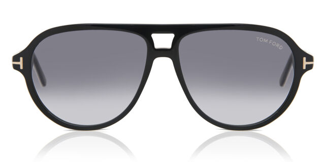 Tom Ford FT0932 JEFFREY 01B Pilot Shiny Black Sunglasses  display picture 3