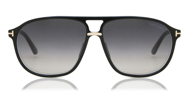 Tom Ford FT1026 BRUCE 01B Pilot Shiny Black Sunglasses  display picture 1
