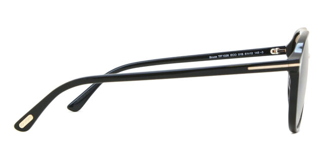Tom Ford FT1026 BRUCE 01B Pilot Shiny Black Sunglasses  display picture 1