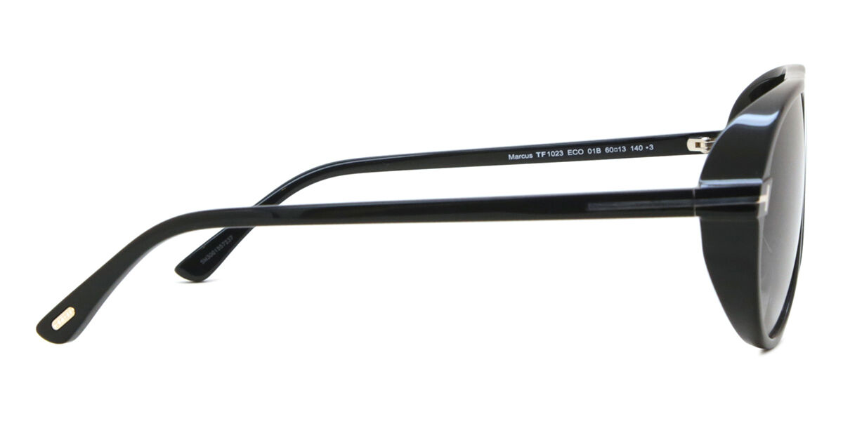 Tom Ford FT1023 MARCUS 01B Pilot Glossy Black Sunglasses