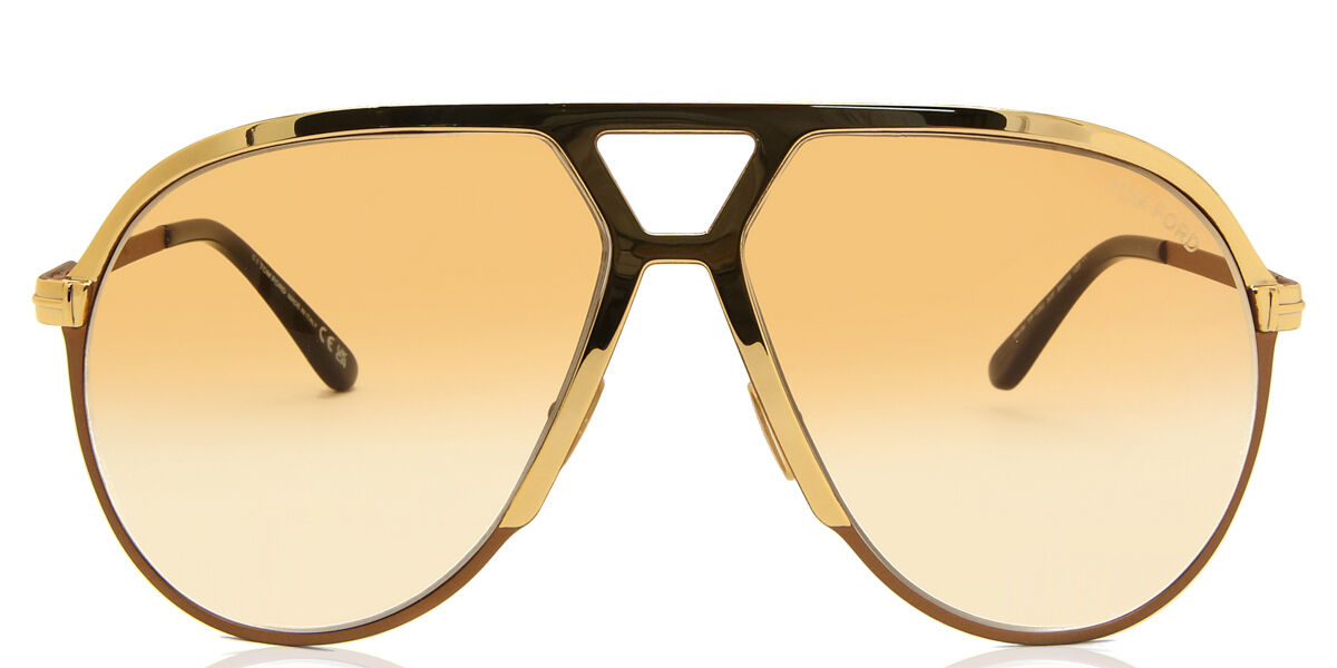 Tom Ford FT1060 XAVIER 30F Pilot Gold Sunglasses | SmartBuyGlasses US