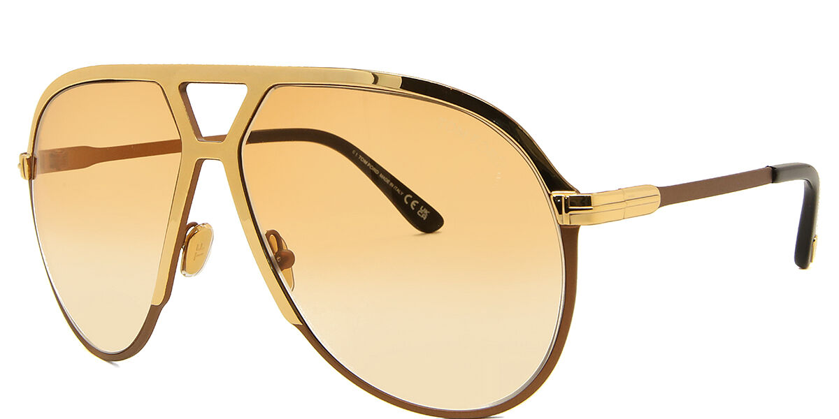 Tom Ford FT1060 XAVIER 30F Pilot Gold Sunglasses | SmartBuyGlasses US