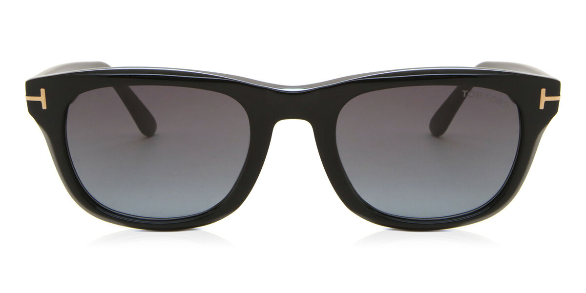 Tom Ford FT1076 KENDEL 01B Square Shiny Black Sunglasses