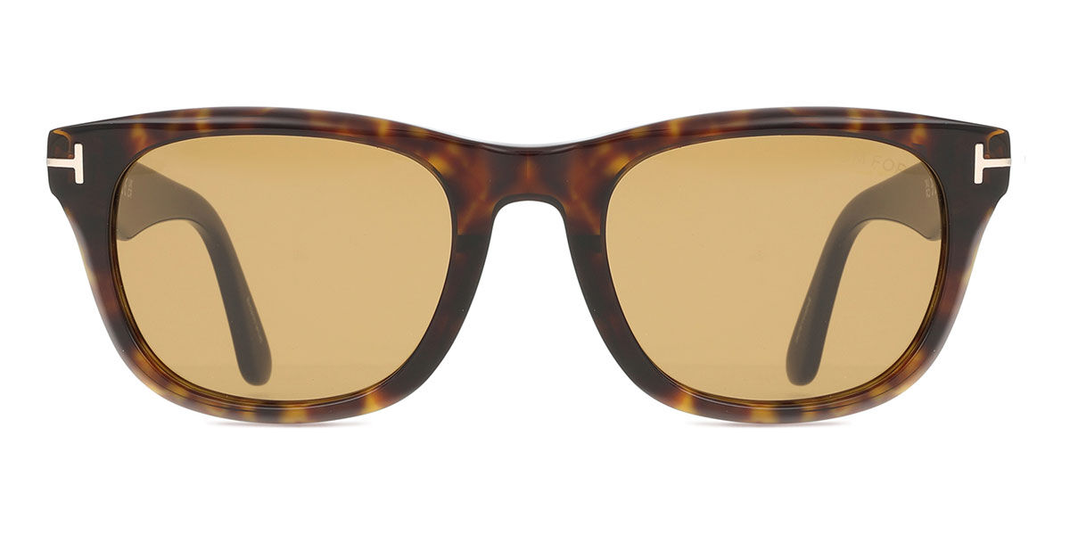 Tom Ford FT1076 KENDEL 01B Square Shiny Black Sunglasses