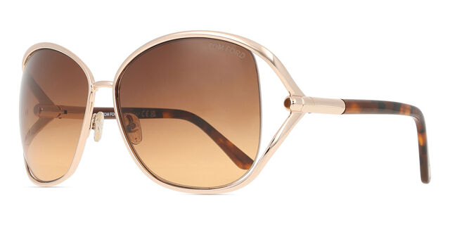 Tom Ford FT1091 MARTA 28F Oversized Shiny Deep Gold  display picture 1