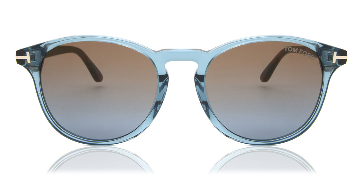 Tom Ford FT1097 LEWIS 90F Oval Transparent Stone Blue Sunglasses