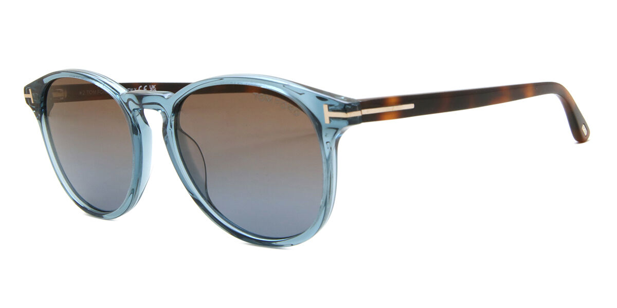 Tom Ford FT1097 LEWIS 90F Oval Transparent Stone Blue Sunglasses