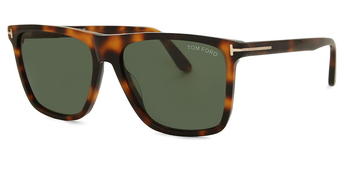 Tom Ford FT0832 Fletcher 53N Square Dark Brown Tortoise Sunglasses