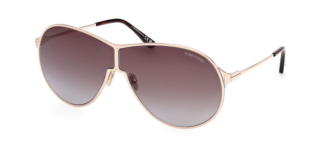 Tom Ford Gaia FT1174 30E Sunglasses Deep Gold Aviator Frame, Brown Lenses Tom Ford Sunglasses | Men main image 3