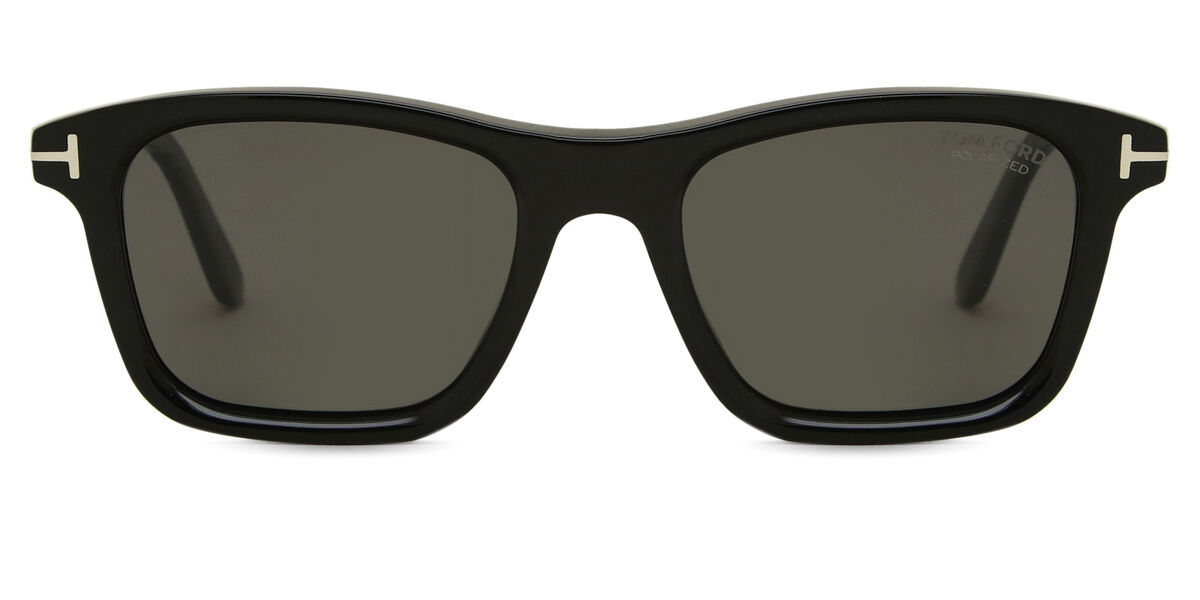 Tom Ford FT1179 BARRON Polarized 01D Square Shiny Black Sunglasses