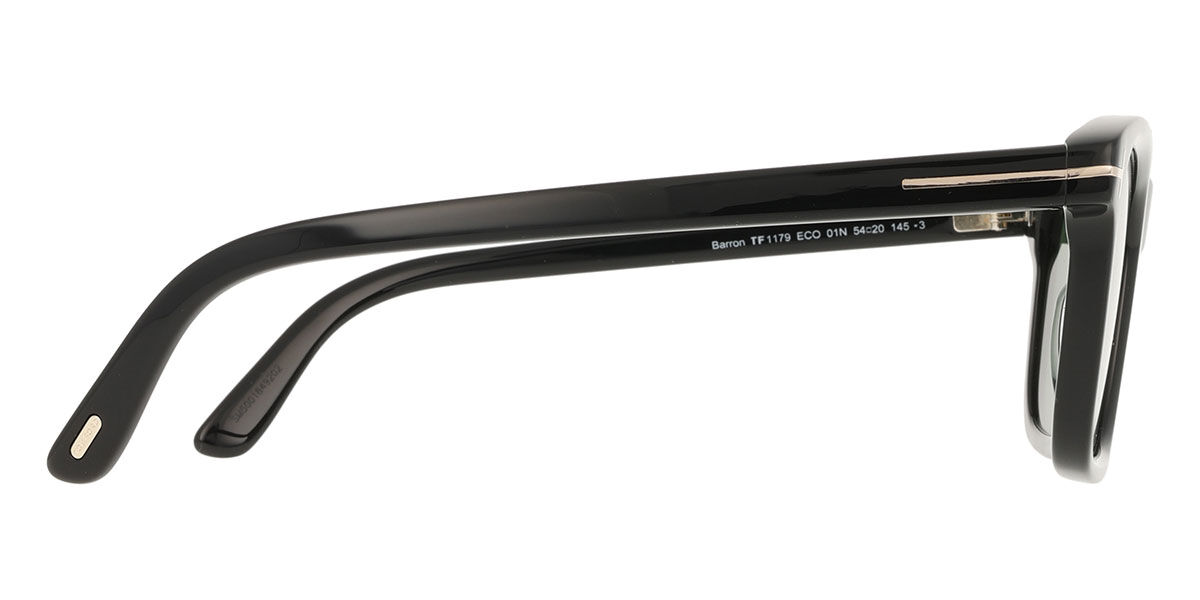 Tom Ford FT1179 BARRON 01N Square Shiny Black Sunglasses