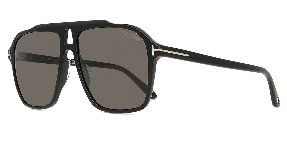 Tom Ford FT1209 AUTARI 01A Pilot Shiny Black Sunglasses