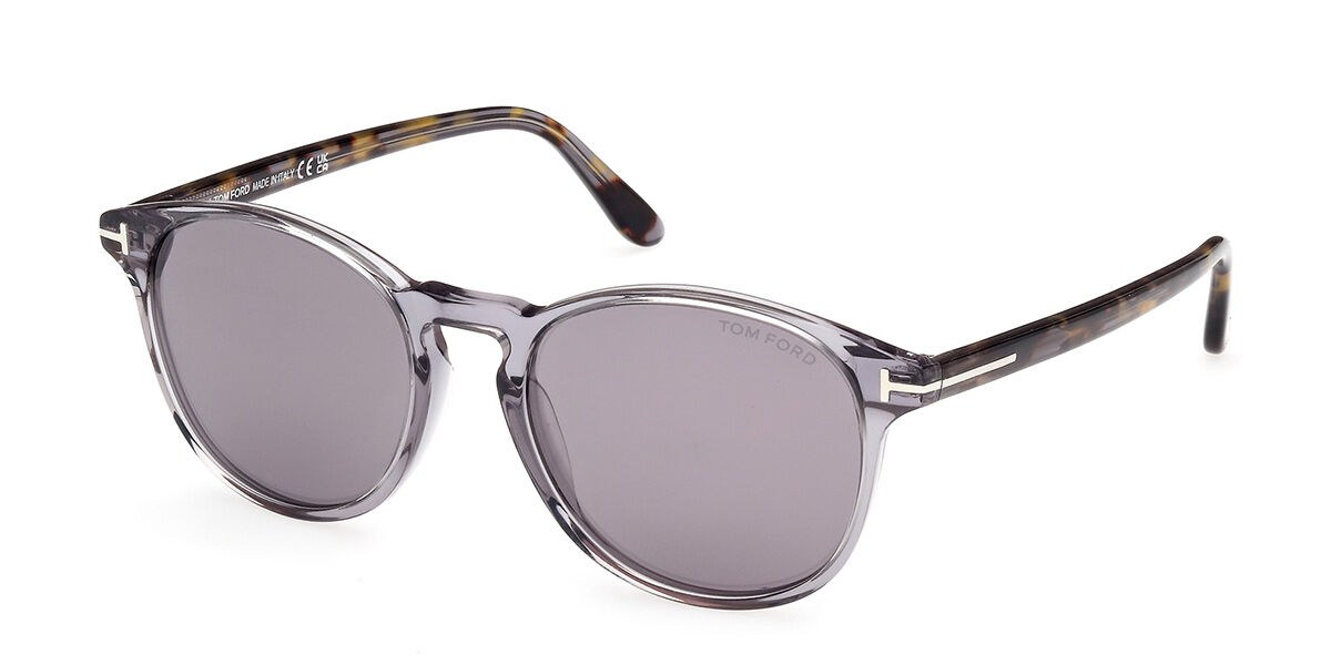 Tom Ford FT1097 LEWIS 90F Oval Transparent Stone Blue Sunglasses