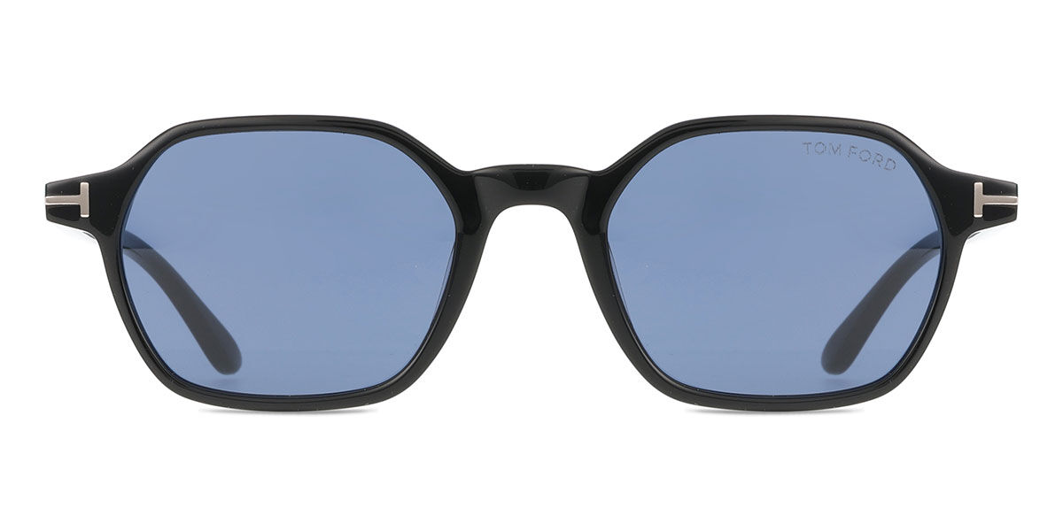 Tom Ford FT1301 JOEY-02 01V Geometric Shiny Black Sunglasses