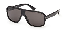 Tom Ford FT1089 SOLANGE-02 01P Square Shiny Black Sunglasses  display picture 3